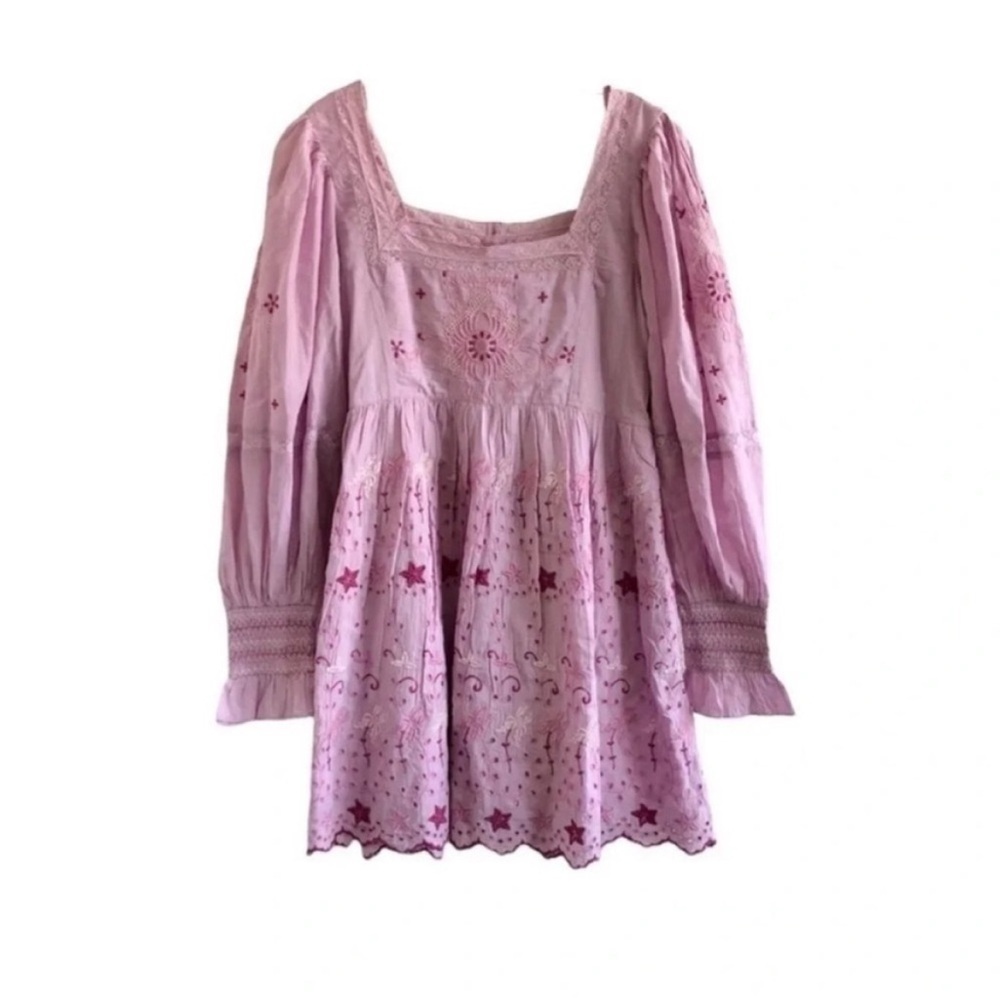 NWT LoveShackFancy Freja Mini Dress Lavender Fields - Picture 6 of 12